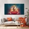 The Castle Decor Goddess Laxmi Wall Painting Wooden Framed 27x48 Inch (Style 4)
