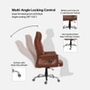 Ettorez Majestic Ultra Premium Leatherette Office Chair In Tan Colour