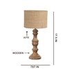 Devansh Beige Jute Table Lamp With  Wood Natural Base (7X17.5 Inches)-9