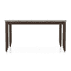Matteo Stone 6 Seater Dining Table In Dark Walnut Finish