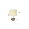 Emersyn off-white cotton & solid wood table lamp