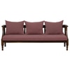 Marlow 3 Seater Seater Wooden Sofa in Pink Fabric