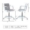 Easos Mid Back Executive Chair in White & Black Colour