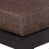 Kumkum Sheesham Wood Foot Stool in Dark Walnut Finish with Jute Brown Cushion
