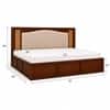 Riva Solid Wood Comfort King Bed Hydraulic Storage Provincial Teak Finish Mattress 72 x 78 Inches