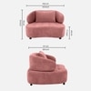Henry Boucle 1 Seater Sofa in Pink  Color