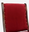 Morila Chair in Provincial Teak Finish with Red Velvet Fabric