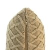 Crest Khaki Knitted Cushion Cover  16X16 Inches