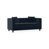 Windsor Luxe 2 Seater Fabric Sofa in Sea Port Blue Velvet Colour
