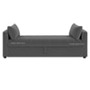 Jedlo Velvet 2 Seater Ottoman Bench with Storage  in Dark Grey  Color