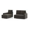Apollo Compact Sofa (Colour : Smoke, Cushion : Soft, Back Type : High Back, Seating Capacity : Left Aligned 2 Seater + Left Aligned Chaise)