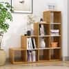 Hexa Engineered Wood Bookshelf Multipurpose Storage Rack in Giant Wood and Frosty White Colour