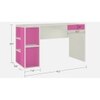 Astra Kids Study Desk with Open Shelves and Drawer in Barbie Pink Colour