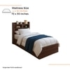 Maverick Engineered Wood Single Bed With Head Board Storage in Columbian Walnut Finish