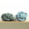Nodo Cotton Knitted Knot Pillow  Honey Dew 11X11 Inches