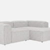 Elegantedge Wood Left Aligned 2-Seater With Upholstery Non Storage Sofa In Grey Colour