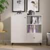 Hexa Engineered Wood Bookshelf Multipurpose Storage Rack in Frosty White Colour