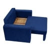 Baruna 1 Seater Velvet Pull Out Sofa Cum Bed with Storage In Blue Color