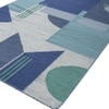 Jaipur Rugs Soft Diamond Wool Dhurrie Rug Blue 4x6 ft