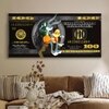 Urban Street Art Money Theme Canvas Wall Painting Home Decor 22x46 Inch