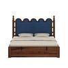 Heritage Sheesham Wood King Size Bed With Hydraulic Storage in Provincial Teak Finish