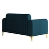 Josbert Velvet 2 Seater  Sofa In T Blue Colour