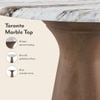 Sienne Soild Wood and Toronto Side Table in Bronzed Oak Finish