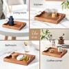 Inseparables Teak Wood Serving Tray Gold