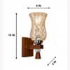 Devansh Metal Electric Wall Light in Black Colour with Maroon Shade Count of 1 Light