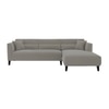Right Aligned 2 Seater Right Aligned Chaise Light Grey Sofa Cover