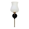 Devansh Metal Electric Wall Light in Black Colour with White Shade Count of 1 Light