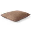 Uzoma Chestnut  And Linen Quilted Cotton Cushion Cover 20X20 Inches