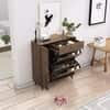 Hexa Red Engineered Wood Shoe Rack in Flower Wenge Colour