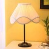 Bryden Off White Fabric Shade Table Lamp with Black Iron Base