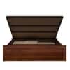 Vrinda Solid Wood King  Size Bed With Hydraulic Storage (Honey Oak Finish)