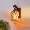 Devansh Solid Wood Electric Wall Light in Brown Colour with Multi Shade Count of 1 Light