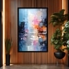 The Castle Decor Modern Abstract Wall Art Framed Painting 20x30 Inch Style 3