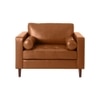 Bruch PU Leather Club Chair - Tan