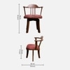 Vanilla Revolving Teak Wood Chair in Pink Colour