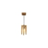 Jet Beige Solid Wood Single Hanging Light