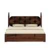 Rustic Sheesham Wood King Size Bed With Hydraulic Storage In Provincial Teak Finish