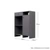 Hexa Red Multipurpose Storage Cabinet With 1 Drawer 1 Door in Slate Grey Colour