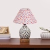 Devansh Conical Multi Cotton Shade Lamp With Wood & Mosaic Glass Base For Decoration/Office/Home/Gifting/Study For Decoration/Office/Home/Gifting/Study -(10X10X14.5) Inches -A