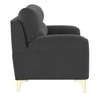 Osbert Velvet 3 Seater sofa in Dark Grey Color