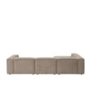 Elegantedge Wood Right Aligned 3-Seater With Upholstery Non Storage Sofa In White Colour