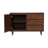 Scandinavian Hutto Small Sideboard Walnut Finish