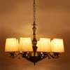Devansh Gold Antique Wall Mounted Lamp With Beige Jute Shade