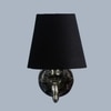 Devansh Metal Electric Wall Light in Antique Gold Colour with Black Shade Count of 1 Light