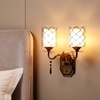 Eliante Modern Wall Lights Mild Steel & Glass Material Antique & Champaign Finish