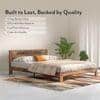 Amal Solid Wood Queen Size Bed In Teak Finish